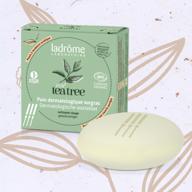 Pain dermatologique surgras visage au tea tree