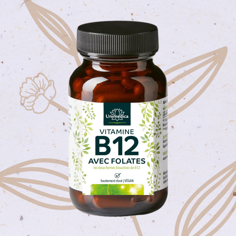 Vitamine B9 et B12 méthylées en comprimé